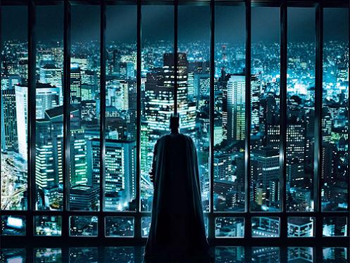 Batman watching over Gotham City